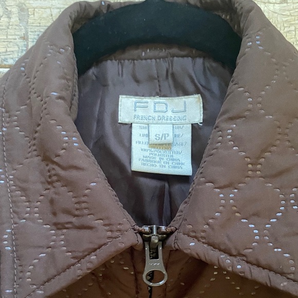 FDJ Quilted Puffer Jacket, Size S Petite - Picture 3 of 8